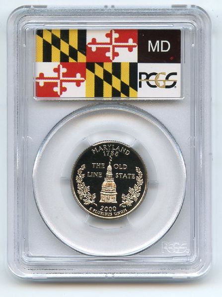 2000 S 25C Clad Maryland Quarter PCGS PR70DCAM