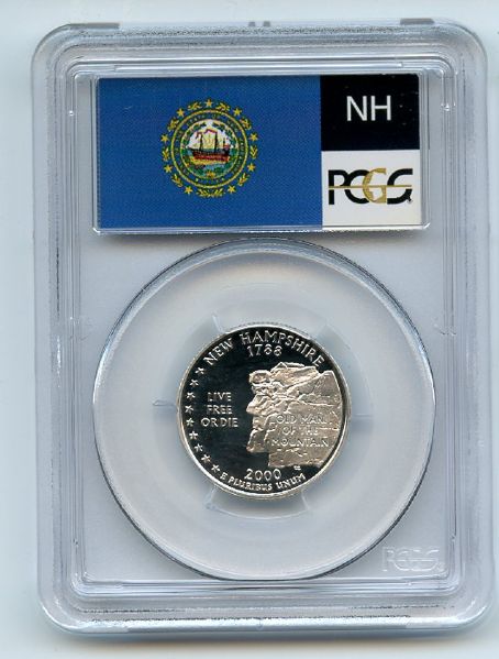 2000 S 25C Silver New Hampshire Quarter PCGS PR70DCAM