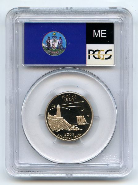 2003 S 25C Clad Maine Quarter PCGS PR70DCAM