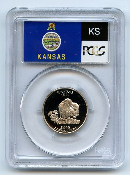 2005 S 25C Clad Kansas Quarter PCGS PR70DCAM