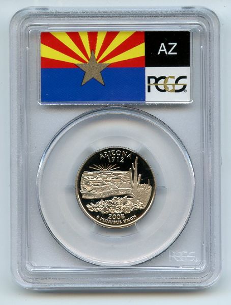 2008 S 25C Clad Arizona Quarter PCGS PR70DCAM