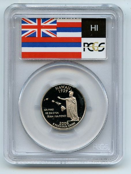 2008 S 25C Clad Hawaii Quarter PCGS PR70DCAM