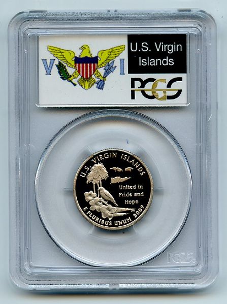 2009 S 25C Clad Virgin Islands Quarter PCGS PR70DCAM