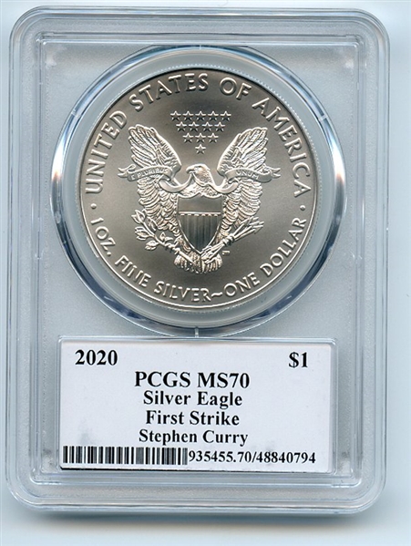 Lot Detail - 2020 $1 American Silver Eagle 1oz Pcgs Ms70 Fs Legends Of 