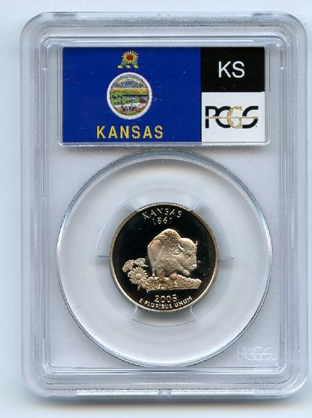 2005 S 25C Clad Kansas Quarter PCGS PR69DCAM