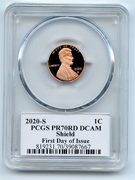 2020 S 1C Lincoln Cent PCGS PR70DCAM FDOI Thomas Cleveland Eagle