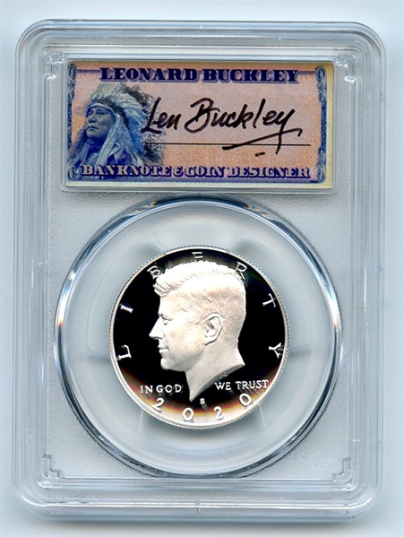 2020 S 50C Silver Kennedy Half Dollar PCGS PR70DCAM FDOI Leonard Buckley