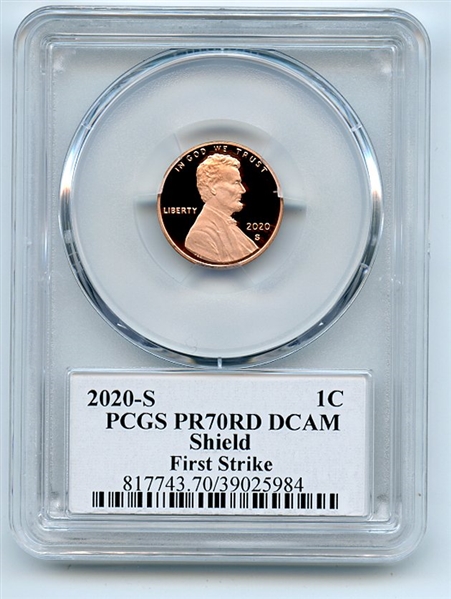 2020 S 1C Lincoln Cent PCGS PR70DCAM First Strike Leonard Buckley