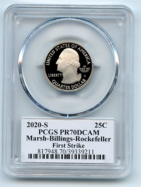 2020 S 25C Clad Rockefeller Quarter PCGS PR70DCAM FS Leonard Buckley