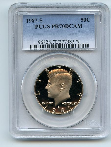 1987 S 50C Kennedy Half Dollar Proof PCGS PR70DCAM