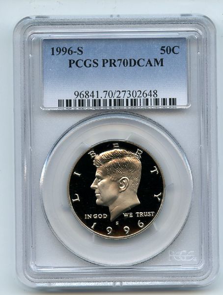 1996 S 50C Kennedy Half Dollar Proof PCGS PR70DCAM