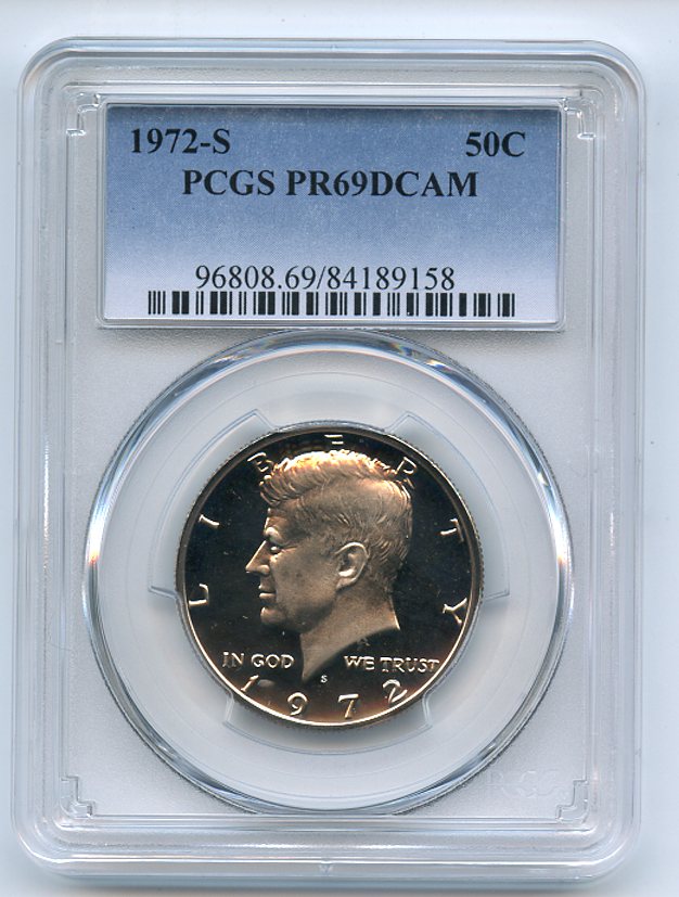 Lot Detail - 1972 S 50C Kennedy Half Dollar PCGS PR69DCAM