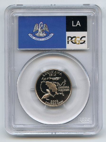 2002 S 25C Clad Louisiana Quarter PCGS PR69DCAM