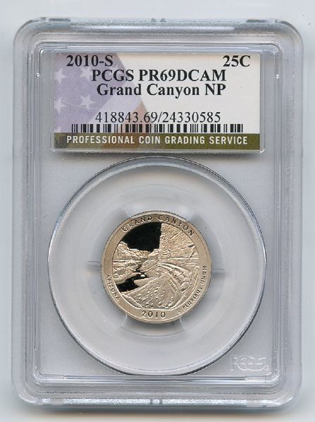 2010 S 25C Clad Grand Canyon Quarter PCGS PR69DCAM