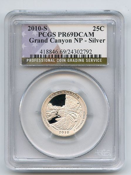 2010 S 25C Silver Grand Canyon Quarter PCGS PR69DCAM