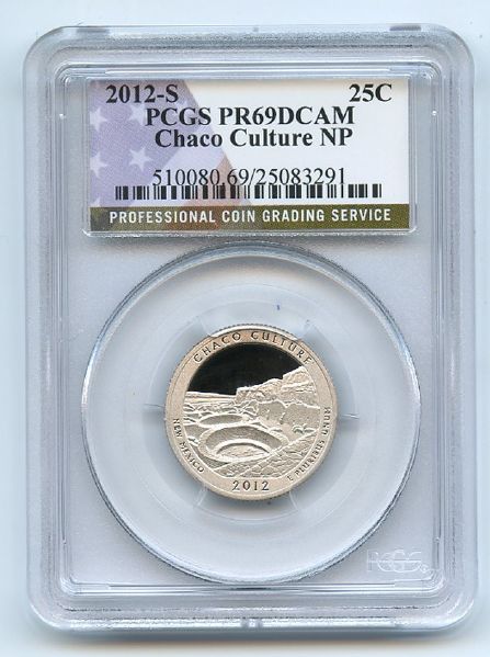 2012 S 25C Clad Chaco Culture Quarter PCGS PR69DCAM