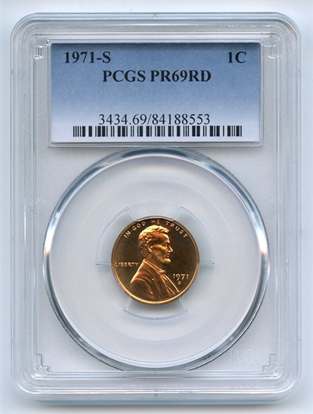 1971 S 1C Lincoln Cent PCGS PR69