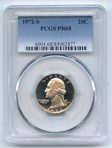 1972 S 25C Washington Quarter PCGS PR68