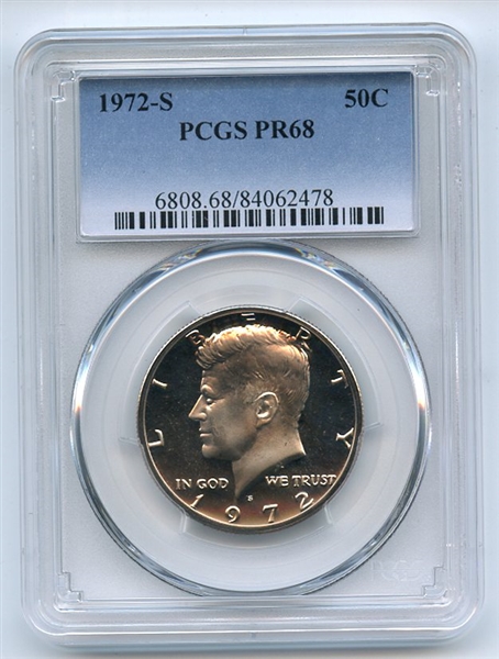 1972 S 50C Kennedy Half Dollar PCGS PR68