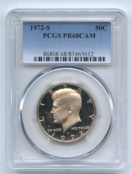 1972 S 50C Kennedy Half Dollar PCGS PR68CAM