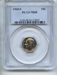 1968 S 10C Roosevelt Dime PCGS PR68