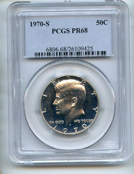 1970 S 50C Kennedy Half Dollar PCGS PR68