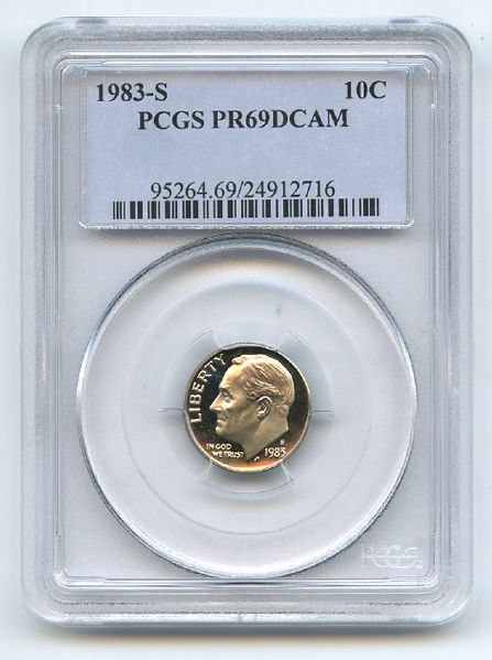 1983 S 10C Roosevelt Dime Proof PCGS PR69DCAM