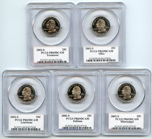 2002 S Clad State Quarter Set PCGS PR69DCAM