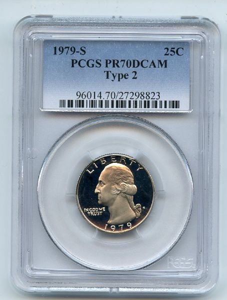 1979 S 25C T2 Type 2 Washington Quarter Proof PCGS PR70DCAM