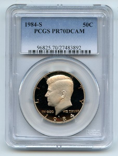 1984 S 50C Kennedy Half Dollar Proof PCGS PR70DCAM