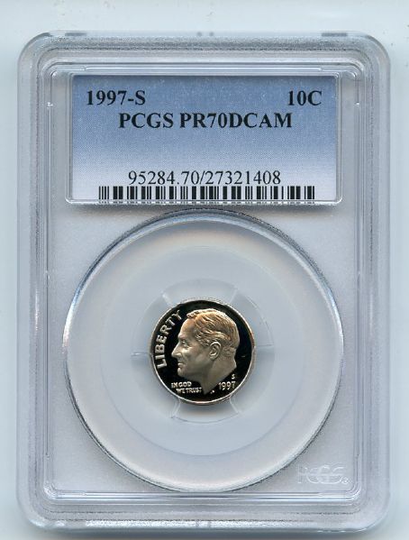 1997 S 10C Roosevelt Dime Proof PCGS PR70DCAM