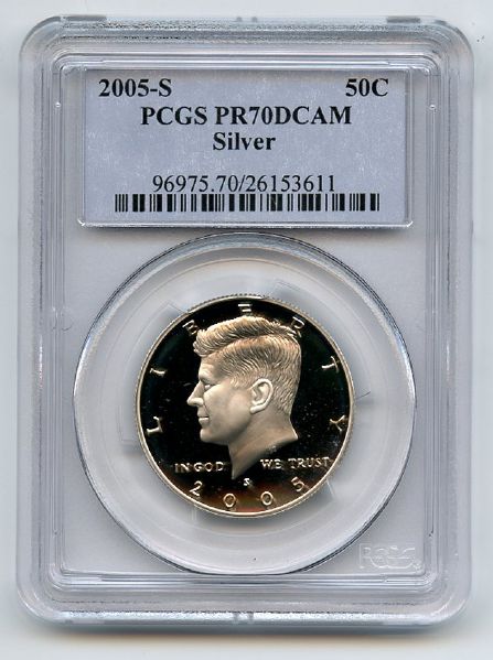 2005 S 50C Silver Kennedy Half Dollar PCGS PR70DCAM