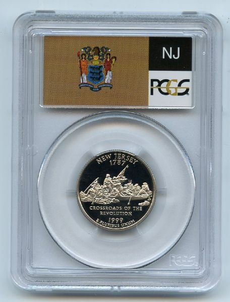 1999 S 25C Clad New Jersey Quarter PCGS PR70DCAM