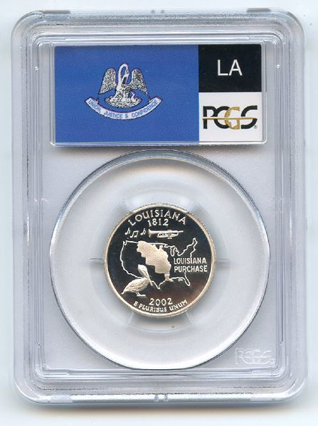 2002 S 25C Silver Louisiana Quarter PCGS PR70DCAM