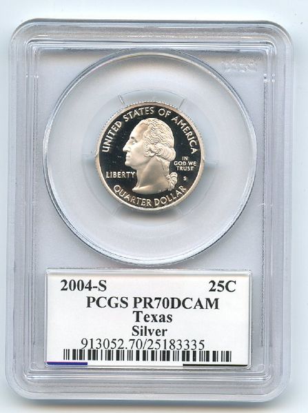 2004 S 25C Silver Texas Quarter PCGS PR70DCAM