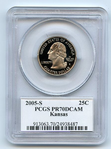 2005 S 25C Clad Kansas Quarter PCGS PR70DCAM