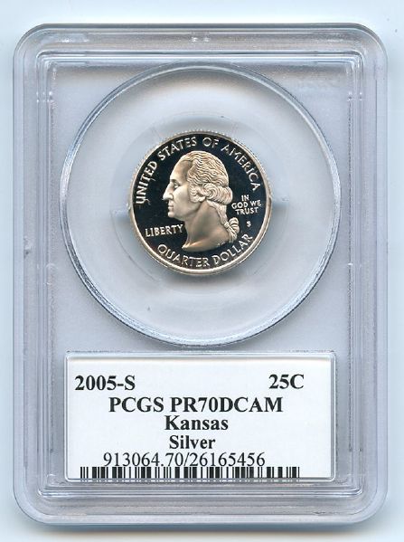 2005 S 25C Silver Kansas Quarter PCGS PR70DCAM