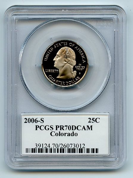 2006 S 25C Clad Colorado Quarter PCGS PR70DCAM