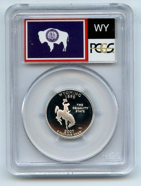 2007 S 25C Silver Wyoming Quarter PCGS PR70DCAM