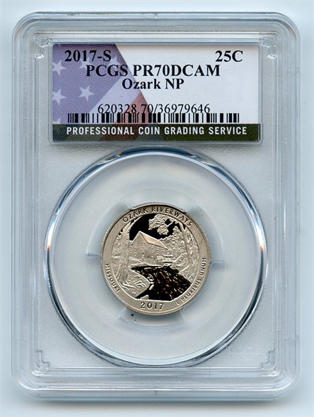 2017 S 25C Clad Ozark Quarter PCGS PR70DCAM