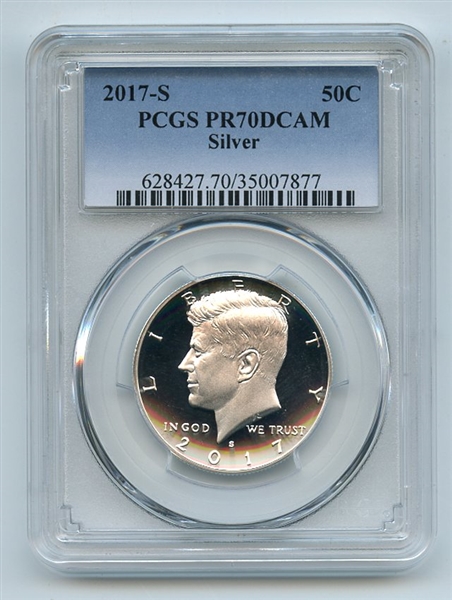 2017 S 50C Silver Kennedy Half Dollar PCGS PR70DCAM