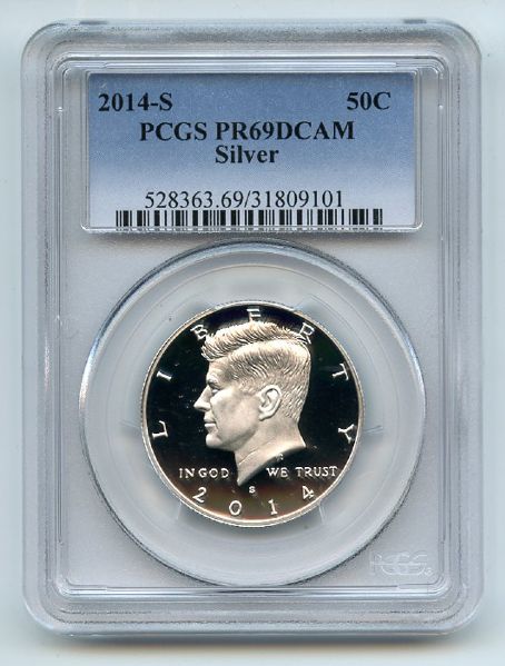 2014 S 50C Silver Kennedy Half Dollar PCGS PR69DCAM