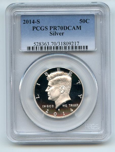 2014 S 50C Silver Kennedy Half Dollar PCGS PR70DCAM