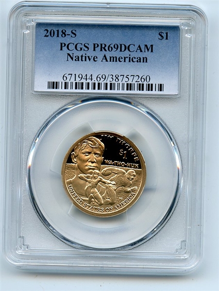 2018 S $1 Sacagawea Dollar PCGS PR69DCAM