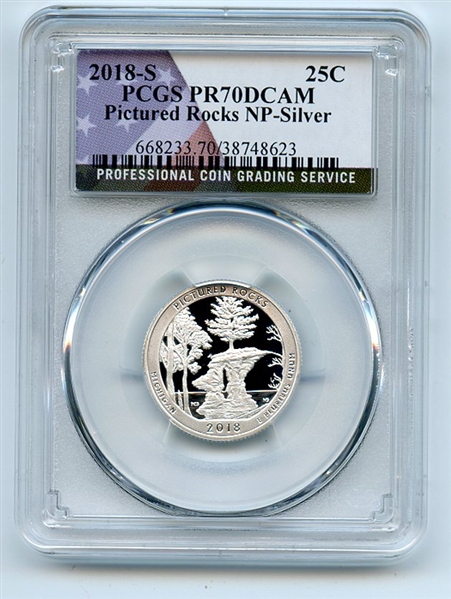 2018 S 25C Silver Pictured Rocks Quarter PCGS PR70DCAM