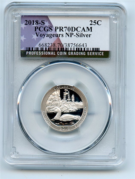 2018 S 25C Silver Voyageurs Quarter PCGS PR70DCAM