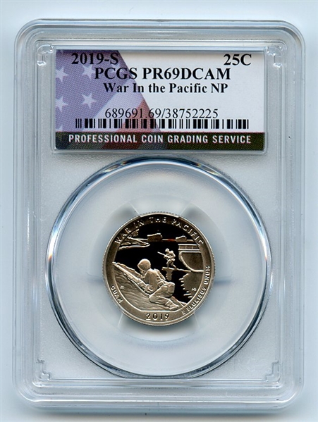 2019 S 25C Clad War In the Pacific Quarter PCGS PR69DCAM