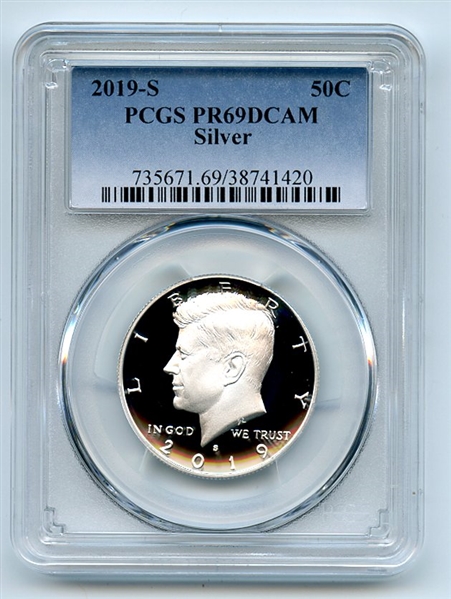 2019 S 50C Silver Kennedy Half Dollar PCGS PR69DCAM