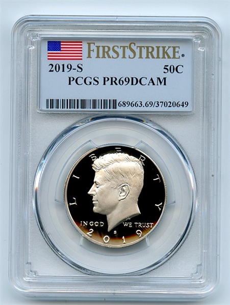 2019 S 50C Kennedy Half Dollar PCGS PR69DCAM First Strike