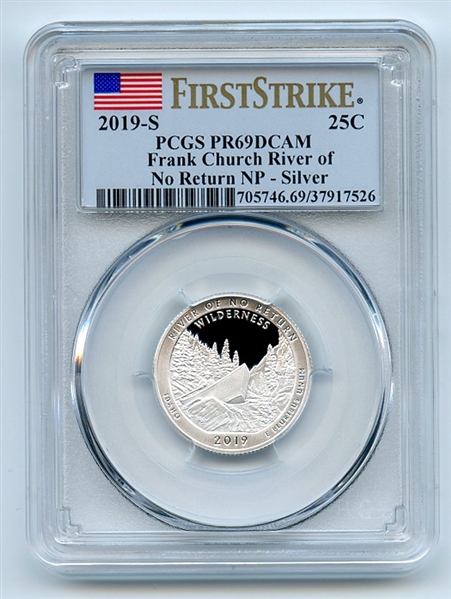 2019 S 25C Silver Frank Church River Return Quarter PCGS PR69DCAM First Strike